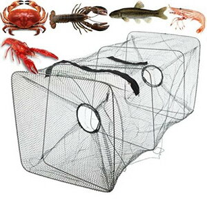 ■送料無料■魚網 折り畳み 漁具 魚捕り 魚 漁 仕掛け ネット 網かご 捕獲 アミ もんどり 餌 沈め釣り 網カゴ