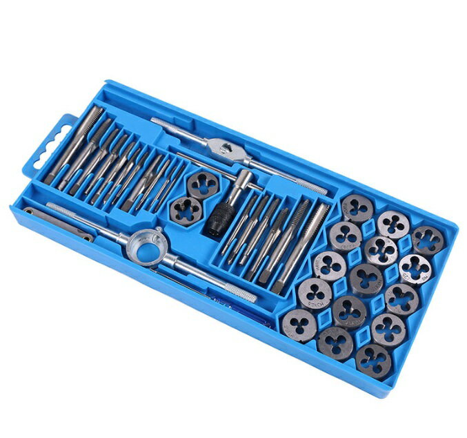 タップダイスセット 40pcs タップ ダイス セット 40点 ボルト穴 ボルト山 ネジ穴 ネジ山 修正 ネジ切り ねじ切り 錆び落とし
