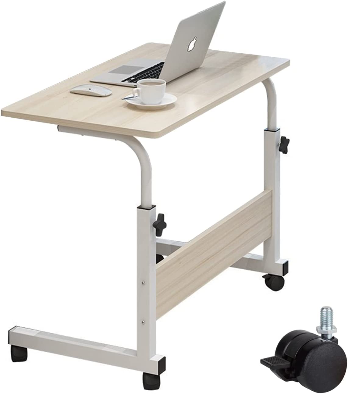 ベッドテーブル サイドテーブル キャスター パソコンデスク 介護テーブル 高さ調節可能 カフェテーブル 介護支援 テレワーク 病院 昇降 在宅勤務