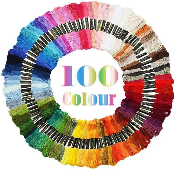 刺繍糸 100色 100束セット クロスステッチ ミサンガ 裁縫 手芸 ハンドメイドクロスステッチ ミサンガ パッチワーク 刺しゅう糸