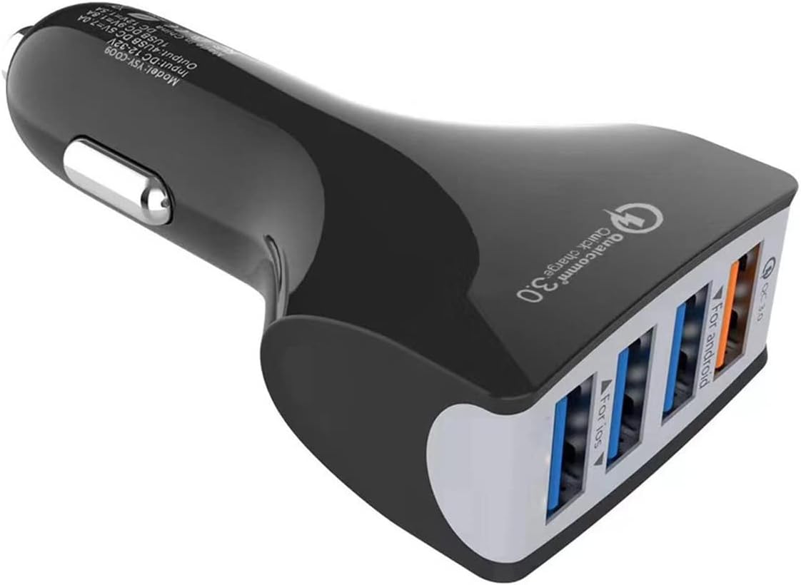 シガーソケット カーチャージャー 急速充電 4口 Quick Charge3.0 USB iPhone 携帯 スマホ 充電器 車載 ..