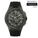 楽天C’estjoli　楽天市場店【決算セール 4/22 20時～】ブローバ 腕時計 BULOVA 時計 メンズ 腕時計 マキナ MAQUINA クオーツ シリコンストラップ ブラック 夜光インデックス 蓄光 日本未発売 98B381