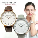 ROSEFIELD 腕時計 【P5倍 5/9 20時～】ローズフィールド ROSEFIELD 腕時計 レディース レザーベルト レザーバンド レディース 時計 トライベッカ TRIBECA 33mm バワリー BOWERY 38mm ローズゴールド シルバー