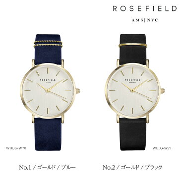 【3年保証!】ローズフィールド ROSEFIELD 腕時計 レディース　チャーム付き レザーベルト レザーバンド レディース 時計 ウエストヴィレッジ WEST VILLAGE 33mm ローズゴールド ゴールド