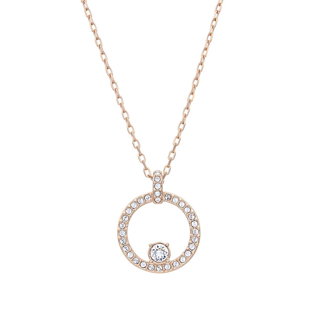 【10 OFF CP 5/18 0時～】スワロフスキー SWAROVSKI 5202446 クリスタル クリスタルパヴェ サークル ペンダント ネックレス Creativity Circle Rose Gold