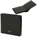 トムフォード TOM FORD Y0278 LCL158G 1N001 小銭入れ付 二つ折り財布 ブラック メンズ T LINE CLASSIC BIFOLD WALLET WITH COIN SLOT