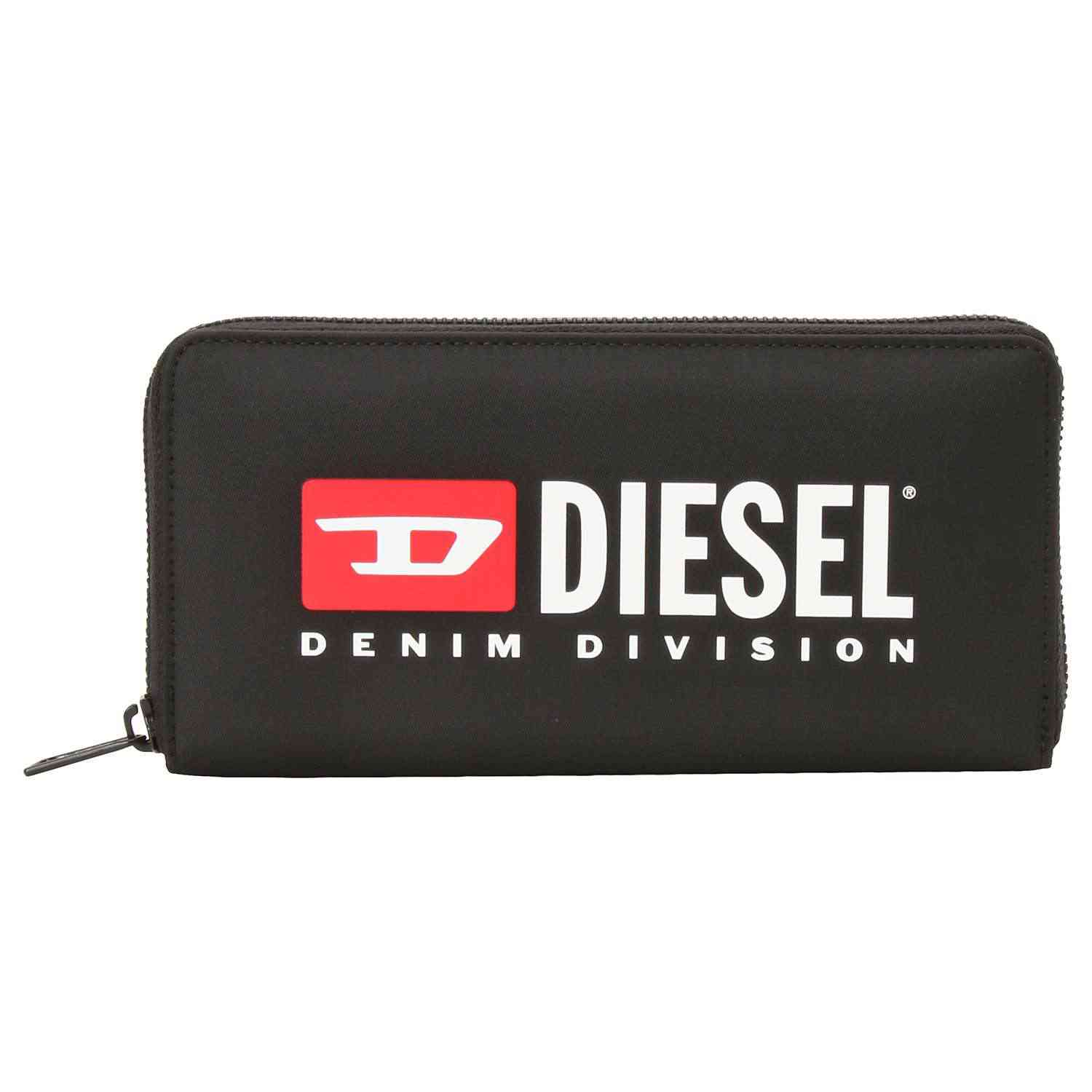 ディーゼル DIESEL X09540 P5480 T8013 ロゴプリント ラウンドファスナー 長財布 ジップウォレット ブラック メンズ CONTINENTAL ZIP L