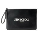 W~[`E JIMMY CHOO ZIP POUCH ANR BLACK WHITE SILVER nh|[` Nb`obO ZJhobO ubN/zCg fB[X jZbNX ZIP POUCH CLUTCH BAG