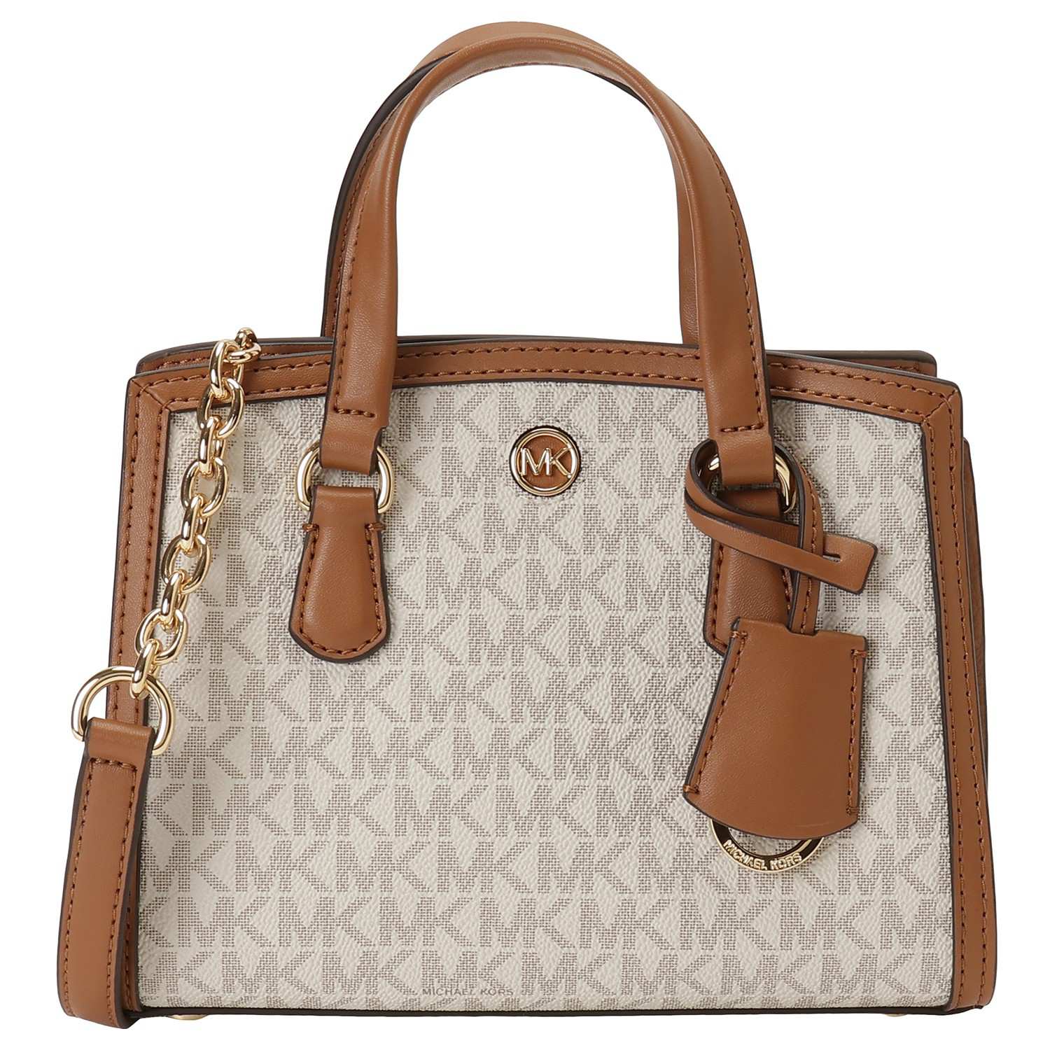 マイケルコース MICHAEL KORS 32R3G7CC0B 149 VANILLA/ACRN シャンタル クロスボディ エクストラスモール MKシグネチャー 2WAY ショルダー・ハンドバッグ バニラ/エイコーン レディース CHANTAL XS CROSSBODY BAG