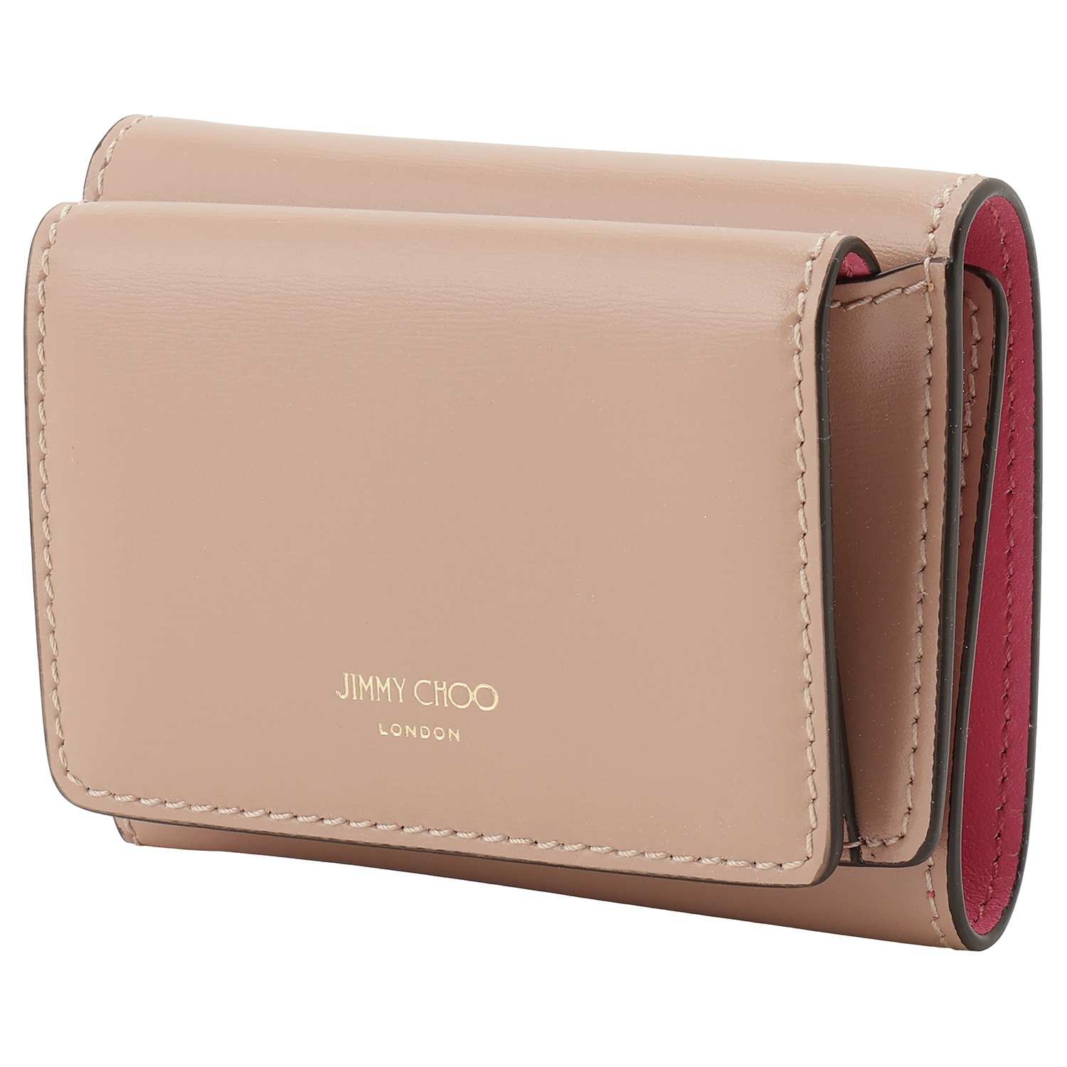 ジミーチュウ 財布（レディース） 【P5倍 5/16 1:59まで】ジミーチュウ JIMMY CHOO NEMO AYO BALLET PINK CANDY PINK LIGHT GOLD ネモ 内外バイカラー 三つ折り財布 ミニ財布 バレエピンク/キャンディピンク レディース NEMO TRI-FOLD WALLET