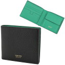 gtH[h TOM FORD Y0278 LCL326G 3NE02 OoCJ[ Kt܂z ubN/~gO[ Y EHbg SOFT GRAIN LEATHER TWO-TONE T LINE CLASSIC BIFOLD WALLET WITH COIN SLOT