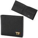 gtH[h TOM FORD YT278 LCL158G 1N001 Kt܂z ubN Y EHbg SOFT GRAIN LEATHER T LINE CLASSIC BIFOLD WALLET WITH COIN SLOT