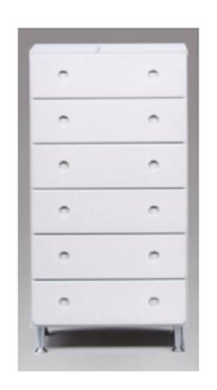 ピュア　60幅6段ハイチェスト（収納タンス・洋服タンス・収納家具・押入れタンス・衣類収納） [ホワイト（白）](3)
