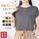 半袖 Tシャツ トップス レディース 大きいサイズ クルーネック 無地 夏 ストレッチ 伸縮性 通気性 肌着 カジュアル
