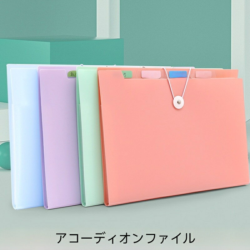 A4 ファイルフォルダー ハンドル付き アコーディオンファイル テスト 収納ファイル...