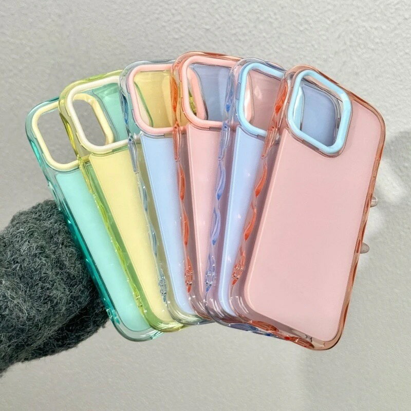 Rakuten - iPhone17 ケース iPhone17e ケース iPhone16 ケース iPhone17Pro ケース iPhone15 ケース iPhoneケース スマホケース かわいい 韓国 おしゃれ うねうね クリア ウェーブ 透明 大人かわいい パステルカラー クリアケース
