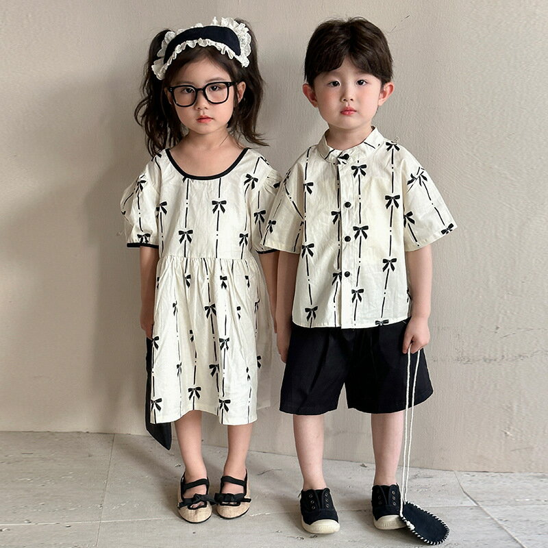 Rakuten - セットアップ キッズ ベビー服 春 夏 ワンピース 半袖 女の子 兄妹 服 上下セット 男の子 シャツ 綿 ハーフパンツ 子供服 ジュニア 赤ちゃん ダンス衣装 ヒップホップ おしゃれ 可愛い 入学 入園 幼稚園 小学生 80 90 100cm 110cm 120cm 130cm 140cm 150cm