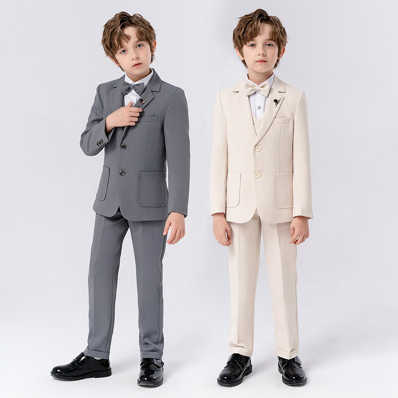 適用性別: 男の子スタイル: イギリス風セットタイプ：パンツセットセット点数：6点セットギフトボックスの中身：衣類袖丈：長袖パンツの丈：長ズボン厚さ：普通柄：無地主な生地の成分：ポリエステル（テトロン）閉じ方のスタイル：シングルブレスト