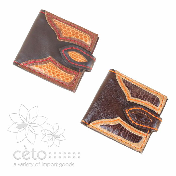 タイのハンドメイドレザーウォレット。軽めでコンパクト。スッキリ持ちたい派に。 ■ 素材：レザー ■ 原産国：タイ ■ サイズ：約W9.5cm・H10cm・D2m（閉じた状態） ■ ポケット：ロングポケット×1／カード用×4／コイン用×1／フ...