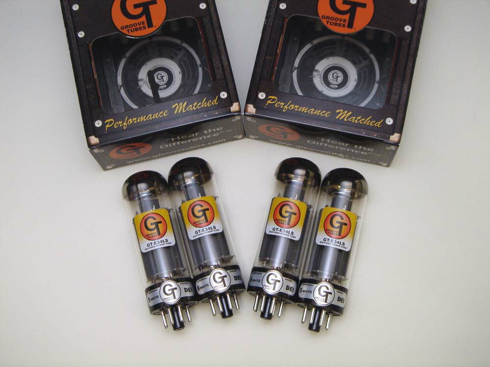 GT- E34LS QT (マッチドカルテット) 4本 セット販売 Groove Tubes パワー管 ヨーロッパ製 真空管 ギターアンプ チューブ アンプギター パワフルサウンド グルーブチューブ EL34 送料無料 あす楽