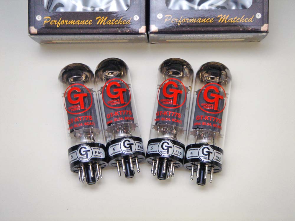 KT77S QT （マッチドカルテット） 4本セット販売 パワー管 Groove Tubes ヨーロッパ製 真空管 ギターアンプ チューブ アンプギター EL34の上位互換球 繊細 パワフル グルーブチューブ 送料無料 あす楽