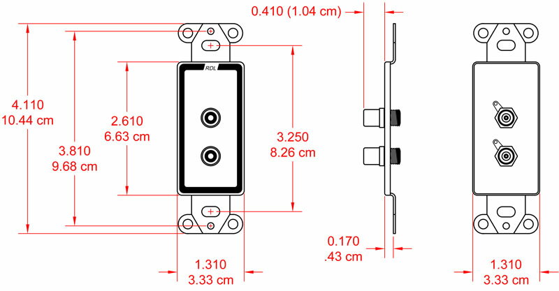 RDL D-PHN2/DB-PHN2���ǥ奢��RCA����å���Decora@�ɳݤ��ץ졼�ȡ��Ϥ����