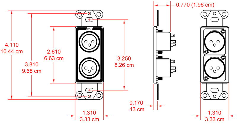 RDL D-XLR2/DB-XLR2XLR3�ԥ�᥹��3�ԥ󥪥�Decora@�ɳݤ��ץ졼�ȤϤ����