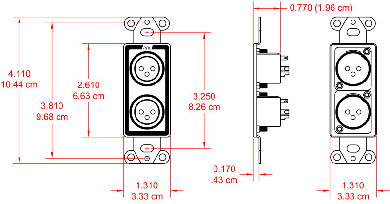 RDL D-XLR2M/DB-XLR2M�ǥ奢��XLR3�ԥ󡦥�������å�Decora@�ɳݤ��ץ졼�ȤϤ����