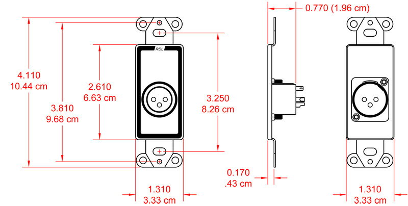 RDL D-XLR3M/DB-XLR3MXLR3�ԥ󡦥�������å�Decora@�ɳݤ��ץ졼�ȤϤ����