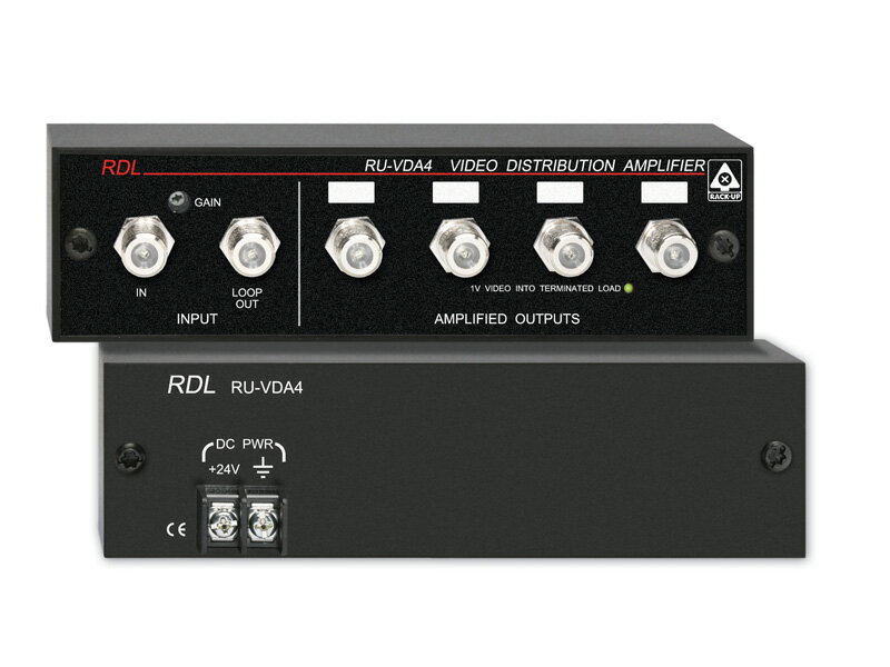 RDL RU-VDA4F NTSC/PALビデオディストリビューションアンプ　-1×4　-Fタイプ 【送料無料】