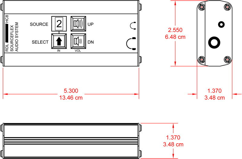 RDL SAS-HC8 ヘッドフォンアンプ −SourceFlex&#8482;ディストリビューションオーディオシステム用ソース選択機能付き 【送料無料】