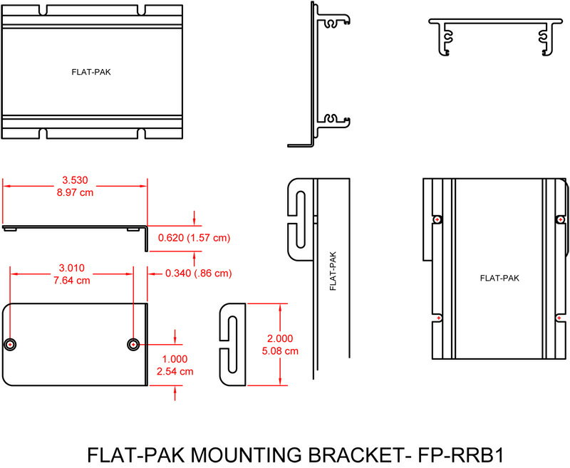 RDL　FP-RRB1　あらゆるFLAT−PAK&#8482;モジュール用背面ラックレール取り付けキット