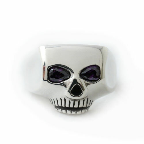 Flash Point JIM SKULL RING-SE-AMETHYST