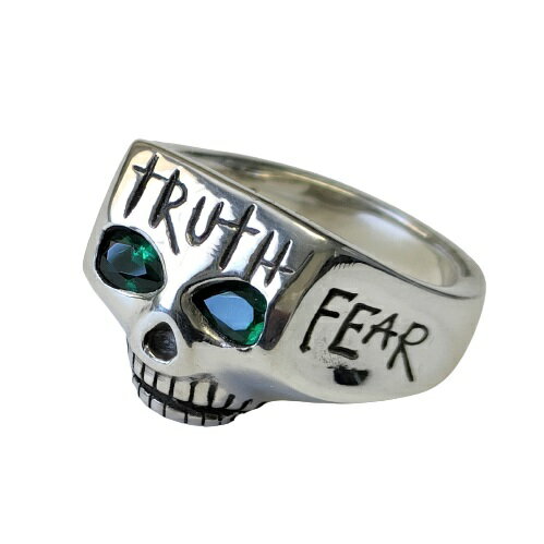 Flash Point JIMSKULL RING JOHNNY DEPP NEVER FEAR TRUTH 合成エメラルドCG限定。