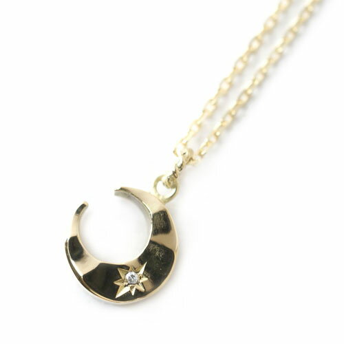 Atease LIMITED MOON NECKLACE / K18