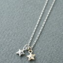 Atease DOUBLE STAR NECKLACE SV&K10