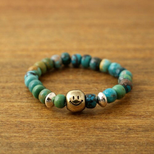 Atease SMILE & TQ BEADS RING