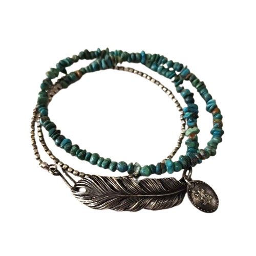 ハリム HARIM Feather & Turquoise SP1 NECKLACE BRACELET