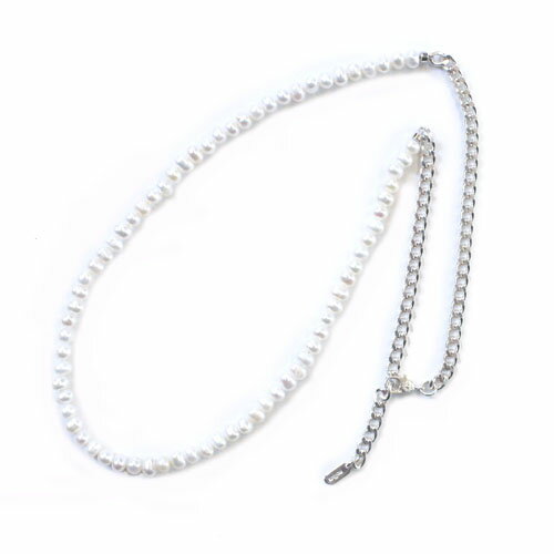 mollive SILVER CHAIN NECKLACE PEARL