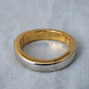 mollive FLAT SILVER WITH K18 GOLD RING