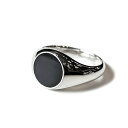 mollive ONYX RING SIGNET FLAT ROUND