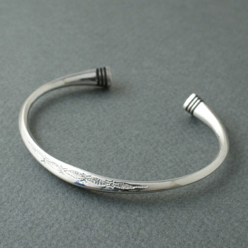 TUAREG SILVER JEWELRY CURVING SQUARE END BRACELET