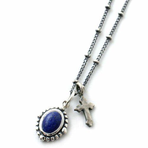 映画(LOVE SONG)・スノーマン向井康二さん着用モデル・【楽天ランキング1位】・ヴァンティーク・ラピス・クロス・ネックレス。