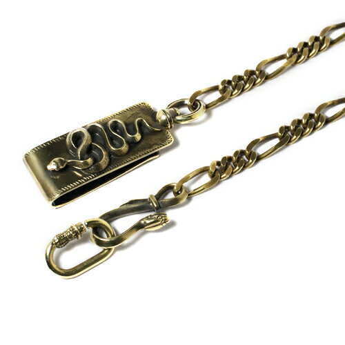 ピーナッツカンパニー Peanuts&Co. SNAKE CLIP TYPE WALLETCHAIN BRASS