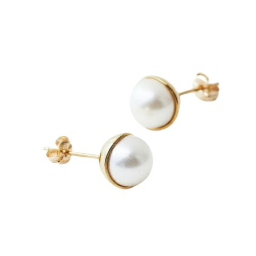 Rakuten - RESOL K10YG AKOYA pearl stud pierced earrings