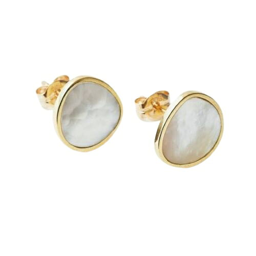 乐天商城 - RESOL K10YG mother of pearl pierced earrings