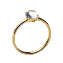 RESOL royal blue moon stone & diamond ring SV925(Gold coating)(4)