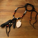 Rooster King & Co. J.D Black Feather Necklace Black