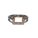 Rusty Thought Stitch Petite Square Ring diamond