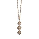 Rusty Thought Triplet Necklace diamond